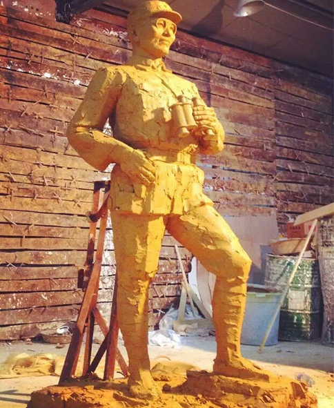 哈爾濱人物泥塑雕塑